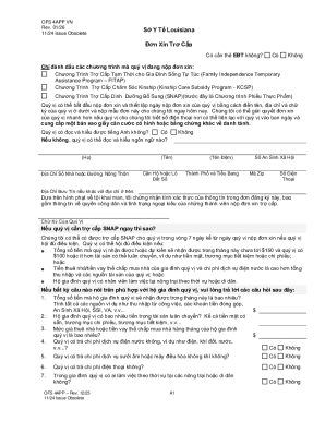 Louisiana SNAP Assistance Application