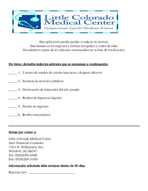 Financial Assistance Application