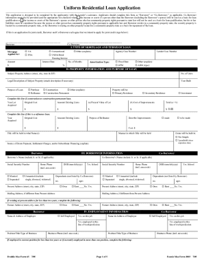 Uniform Residential Loan Application