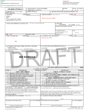 Accelerated Contract Award Option Model Contract