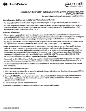 HealthPartners Retiree National Choice Enrollment Form