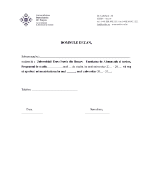 University Re-enrollment Request Form