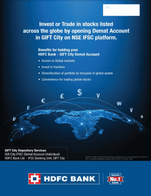 HDFC Bank IFSC Demat Account KYC Form
