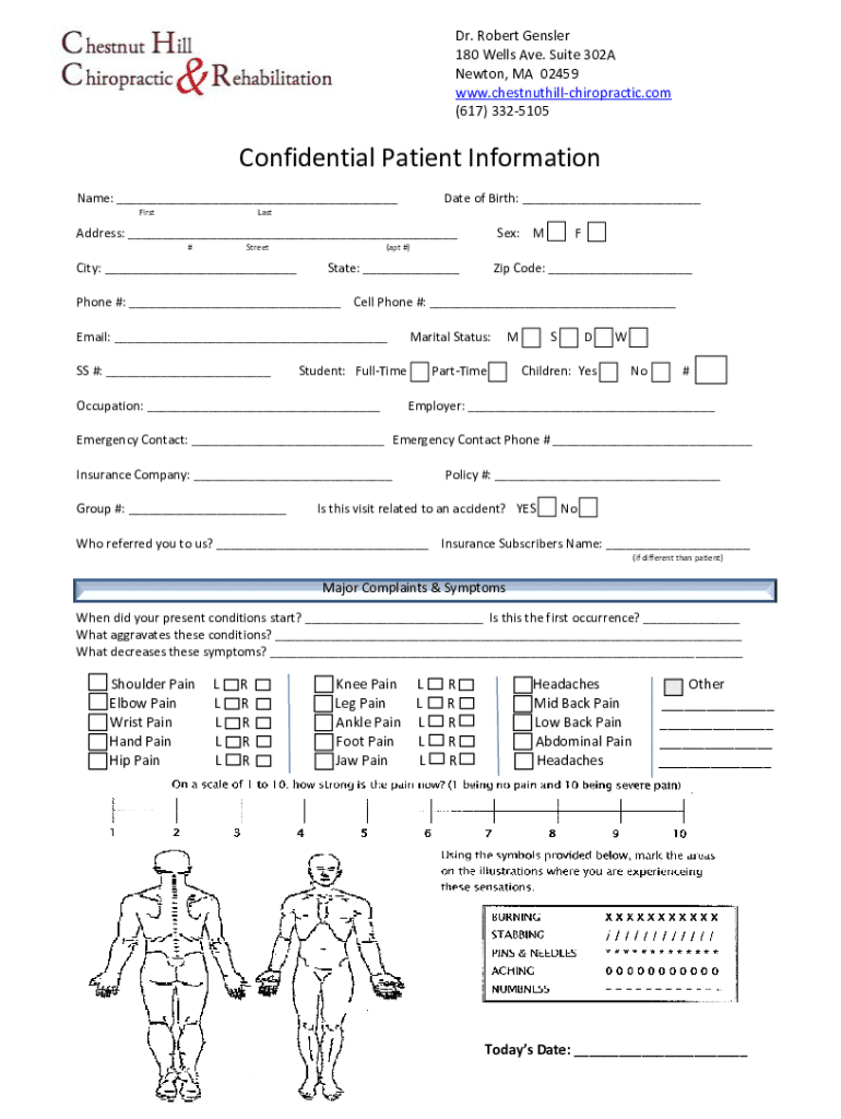 Patient Intake Form - Blank Fillable Template | Fill Out, Print ...