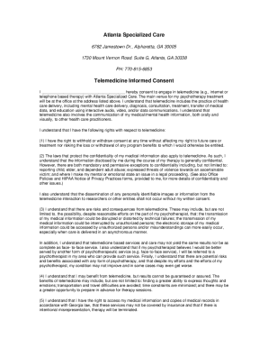 Telemedicine Informed Consent Form