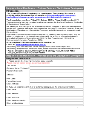 Shropshire Local Plan Review - Preferred Scale and Distribution of Development