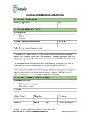 Spanish Public Sector Job Application Form