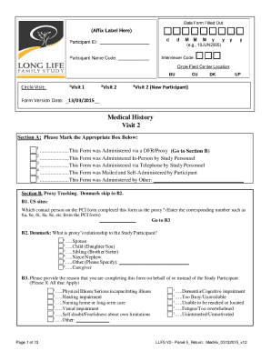 Medical History Form