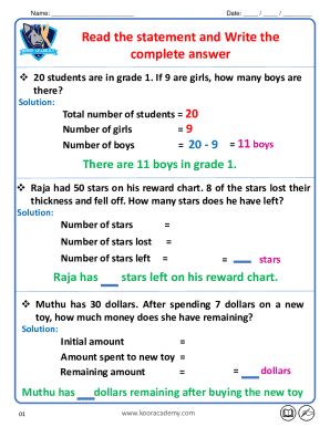 Math Problem Worksheet
