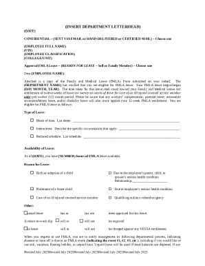 FMLA Leave Approval Letter