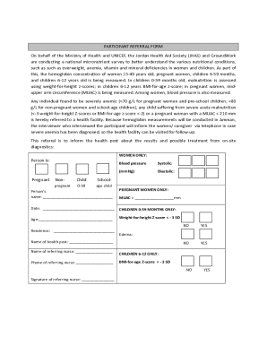 Jordan Health Aid Society Participant Referral Form