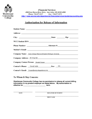 Authorization for Release of Information