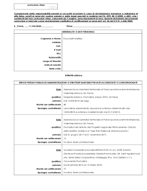 Curriculum Vitae for Medical Professional