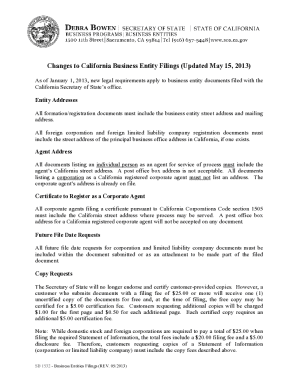 California LLC Articles of Organization