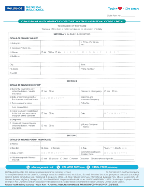 Health Insurance Claim Form