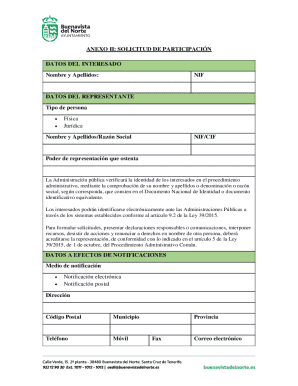 Spanish Public Sector Job Application Form