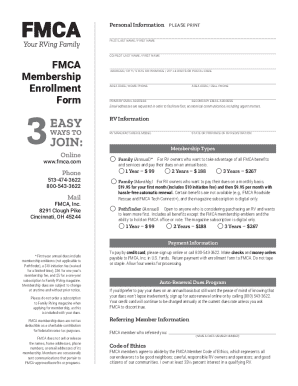 FMCA Membership Enrollment Form