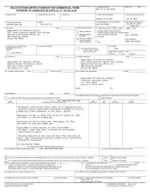 Solicitation/Contract/Order for Commercial Items