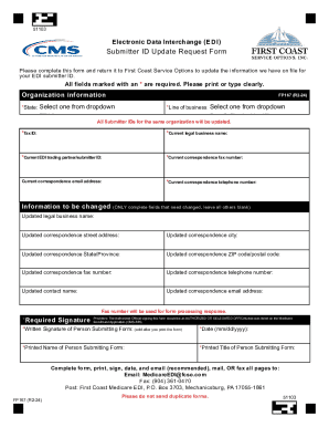 EDI Submitter ID Update Request Form