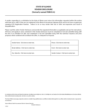 Illinois Vendor Disclosure Form