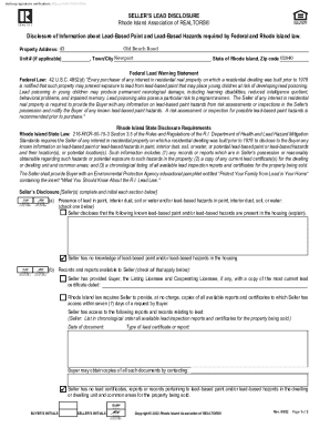 Rhode Island Lead Disclosure Form