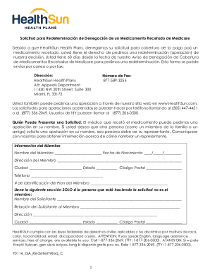 Medicare Prescription Drug Denial Redetermination Request