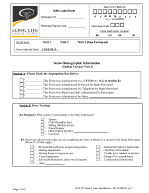 Socio-Demographic Information Form
