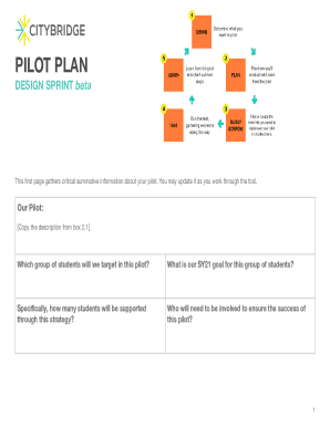 Pilot Plan Design Sprint