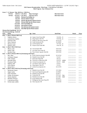 2023 Futures Championships Meet Program