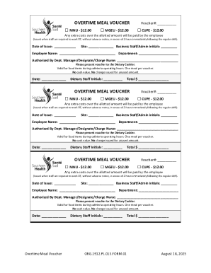 Overtime Meal Voucher