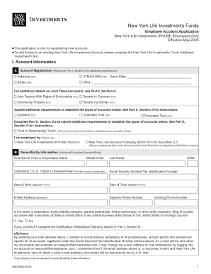 New York Life Investments Employee Account Application