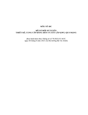 Vietnamese EPC Tender Invitation Form 10C