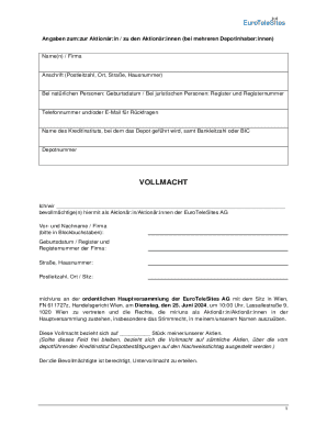 EuroTeleSites AG Proxy Form