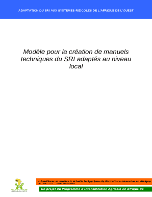 SRI Adaptation Manual Template