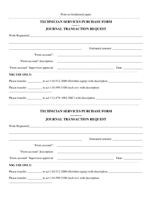 Technician Services Purchase Form