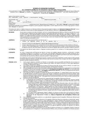 Warrant Adhesion Form