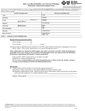 Blue Cross Blue Shield Medication Authorization Request Form