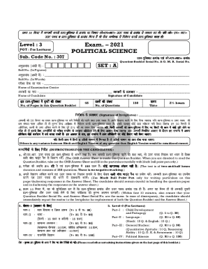 Political Science Lecturer Exam Form