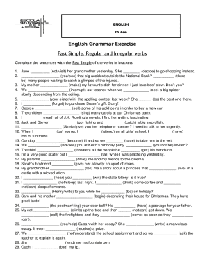 English Grammar Exercise