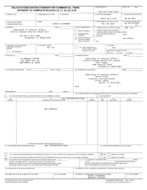 Solicitation Contract Order for Commercial Items