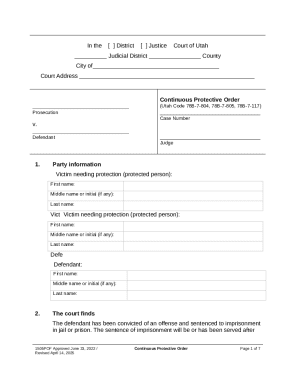 Utah Continuous Protective Order