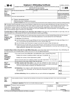 US Federal W-4 Form