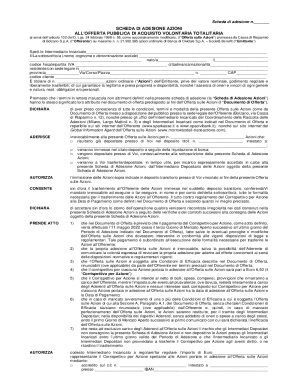 Italian Share Subscription Form