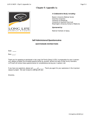 Long Life Family Study Visit Instructions