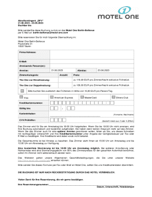 Motel One Berlin-Bellevue Booking Form