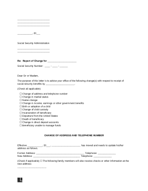 Social Security Benefit Change Report