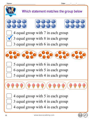 Math Grouping and Multiplication Worksheet