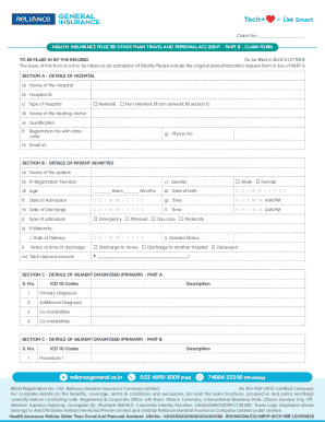 Health Insurance Claim Form