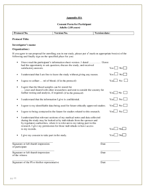 Adult Participant Consent Form
