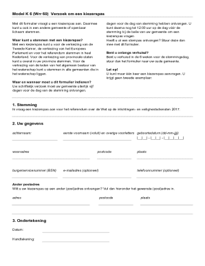 Dutch Voter ID Request Form